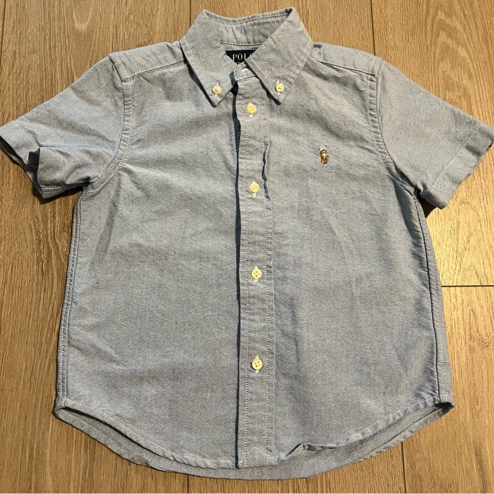 Polo Ralph Lauren Blue Short Sleeve Button Down 3T